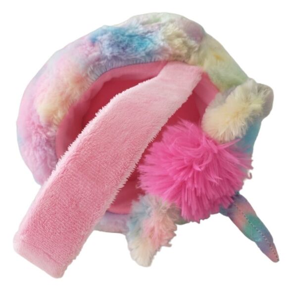 DanDee Unicorn Plush Basket Tie Dye Ombre Colorful Rainbow Handle Soft Pink - Picture 8 of 15